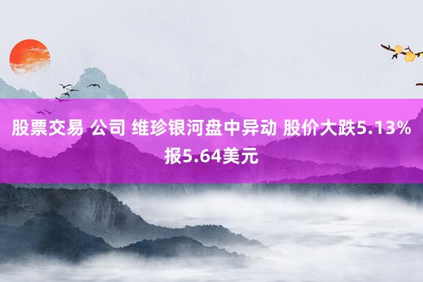 股票交易 公司 维珍银河盘中异动 股价大跌5.13%报5.64美元